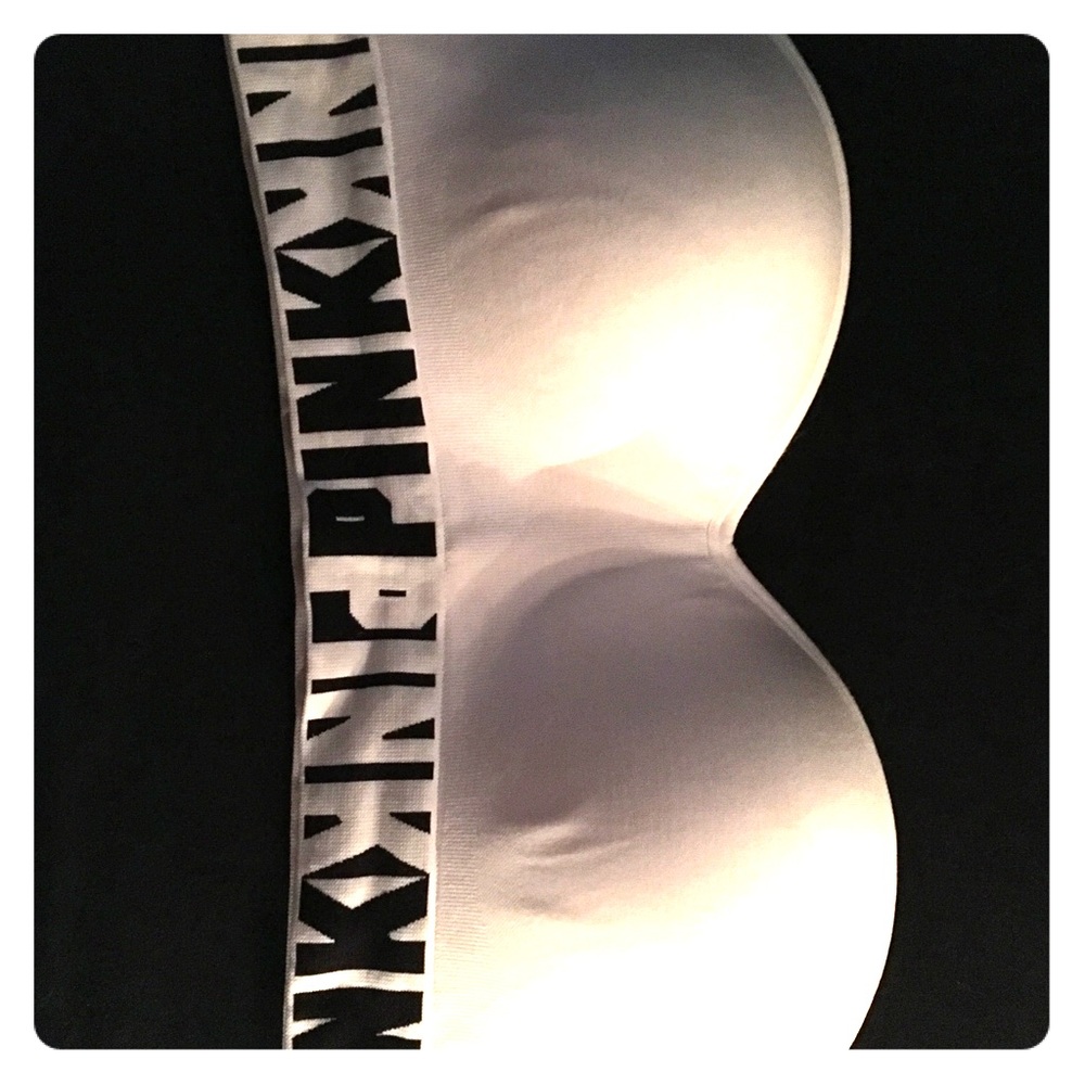 Sold sold  SALE ! PINK / White strapless bra !